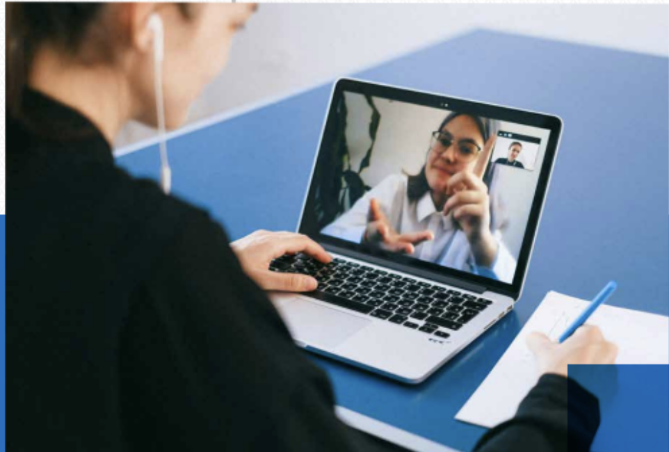 Therapist on laptop